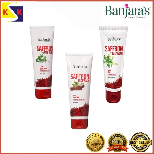 Banjara's Saffron Face Wash (Nutgrass/Tulsi/Sandal)