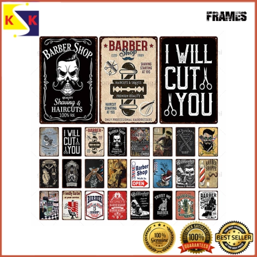 Wholesale Sign Barber Shop Beauty Salon Haircut Barber Wall Frame Poster for Wall Art