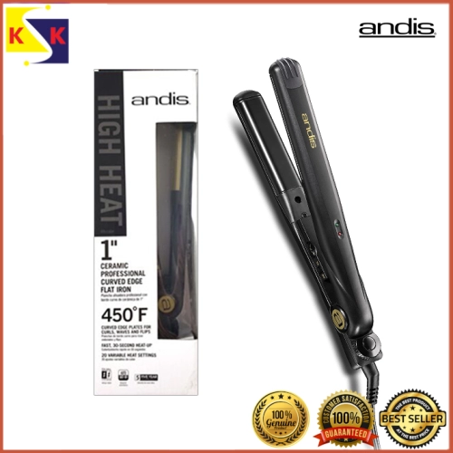 Andis 1 Ceramic Professional Curved Edge Flat Iron 450ºF