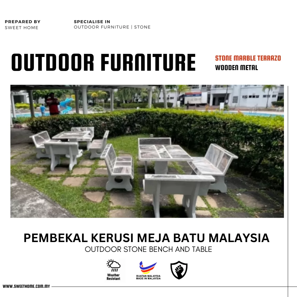 Outdoor Stone Furniture Catalogue | Pembekal Kerusi Meja Batu Terbaik Malaysia