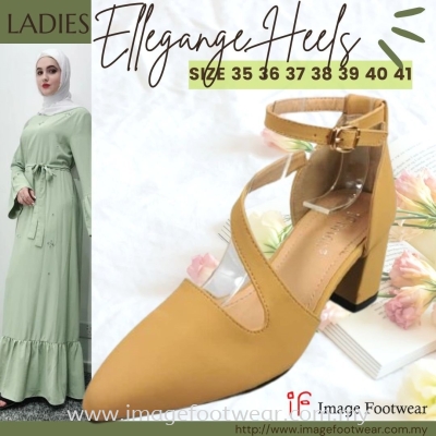 Lady Fashion Pointy Shoe with 2 Inch Heel - TF- 116-96- TAN Colour