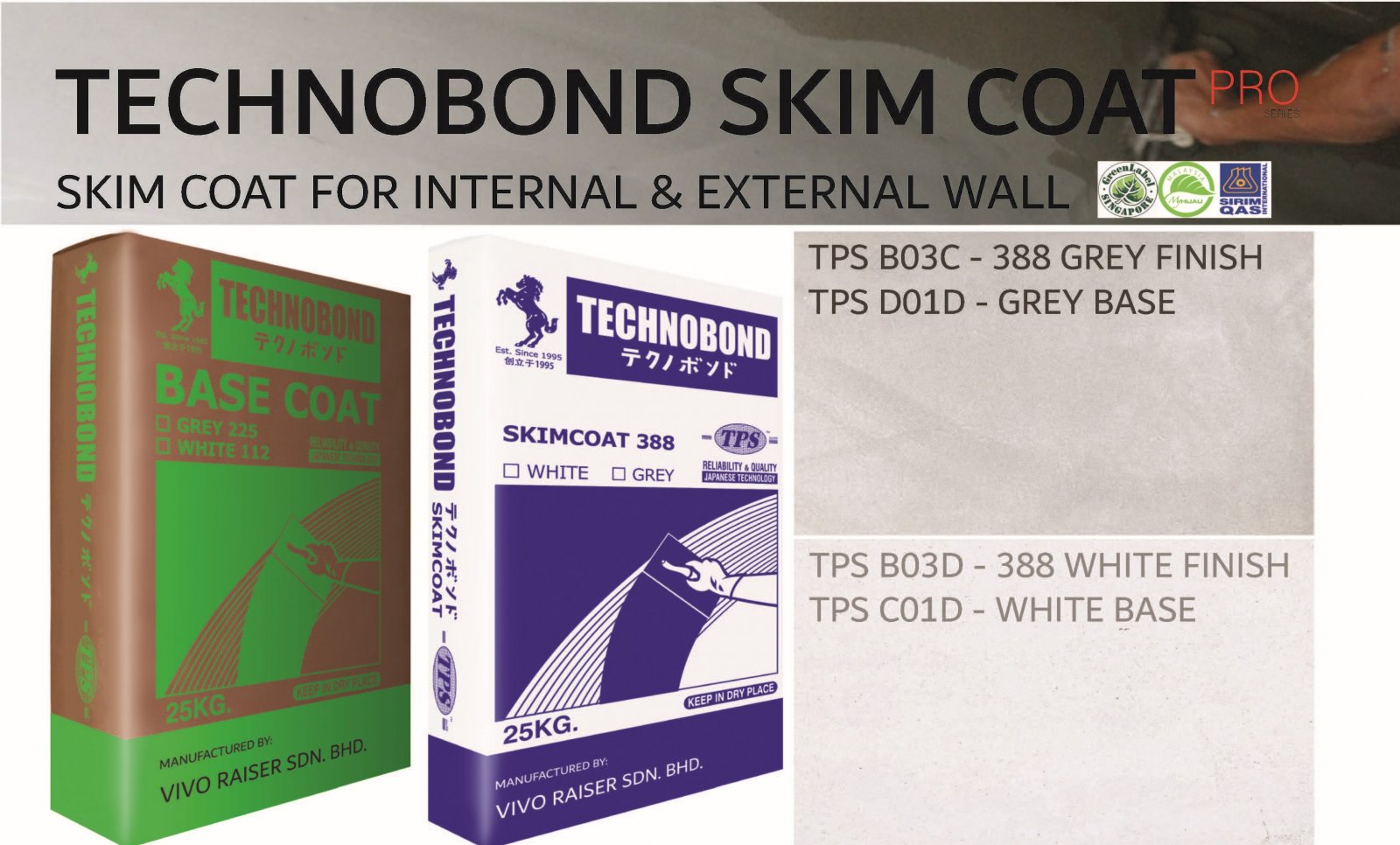 TECHNOBOND SKIM COAT PRO SERIES