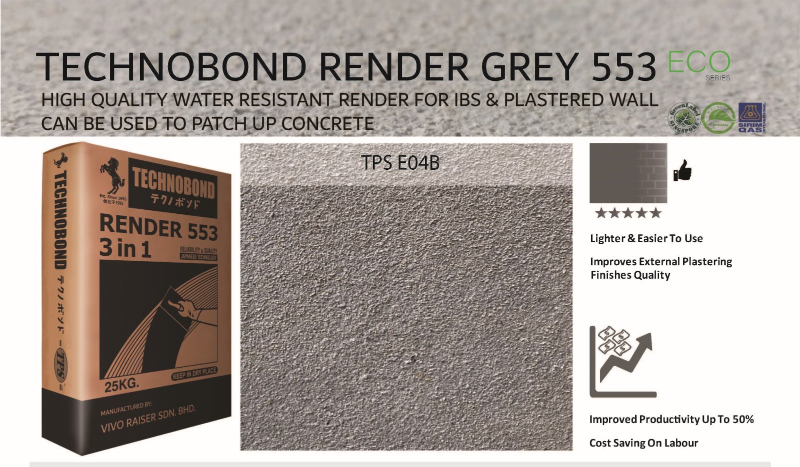 Technobond Render Grey