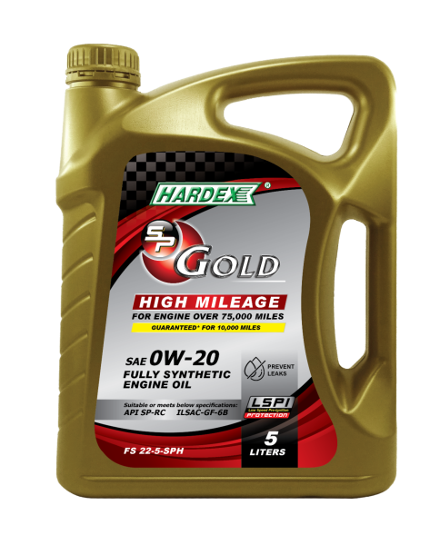 HARDEX SP GOLD HIGH MILEAGE FULLY SYNTHETIC ENGINE OIL SAE 0W-20  HARDEX SP GOLD HIGH MILEAGE FULLY SYNTHETIC ENGINE OIL SERIES PETROL & LIGHT DUTY DIESEL ENGINE OIL - STANDARD SERIES LUBRICANT PRODUCTS Pahang, Malaysia, Kuantan Manufacturer, Supplier, Distributor, Supply | Hardex Corporation Sdn Bhd