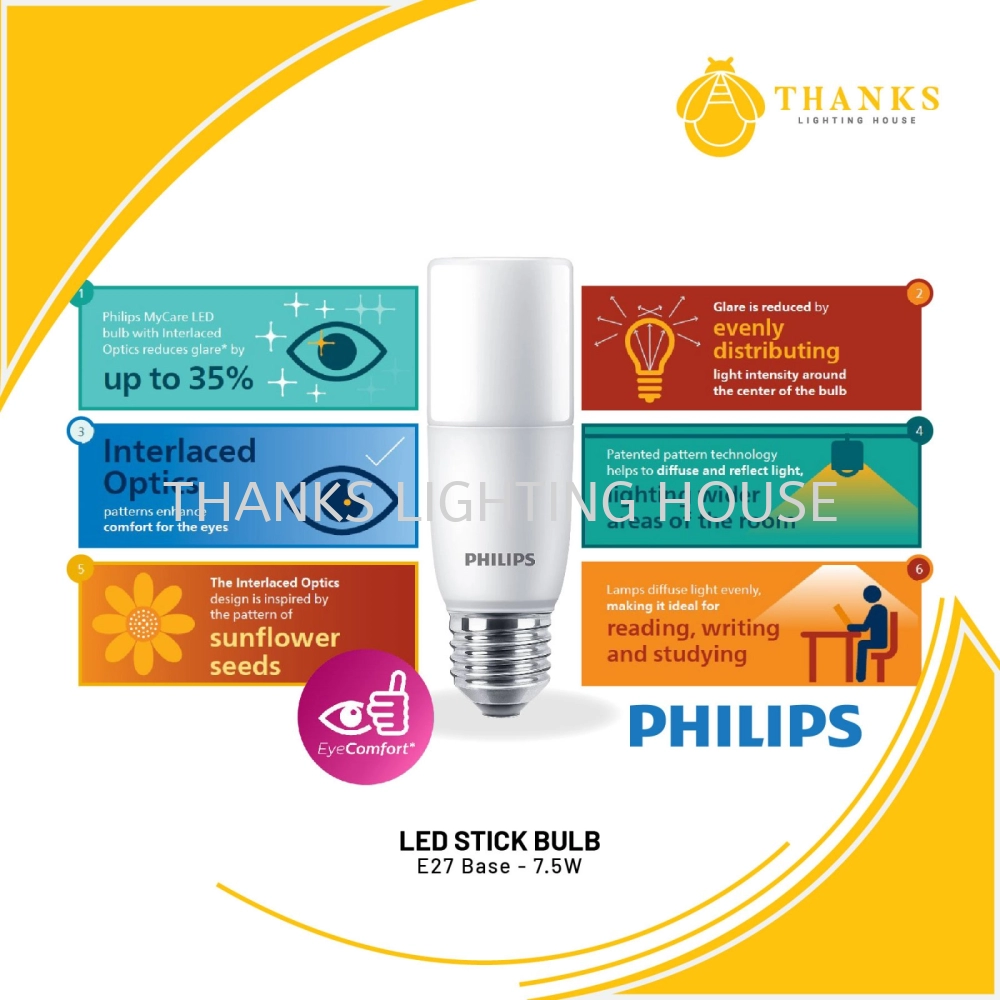 PHILIPS LED STICK BULB-7.5W E27