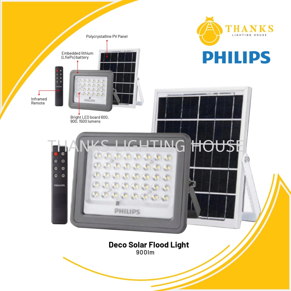 PHILIPS DECO SOLAR FLOOD LIGHT BVC050 6W 900LM