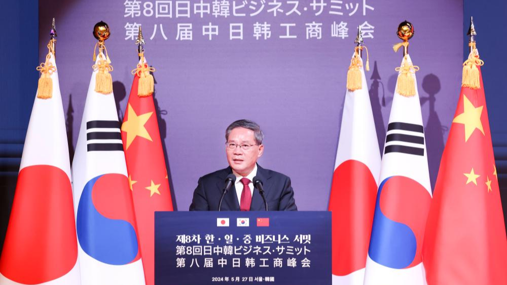 Chinese premier urges China, Japan, ROK to reject external disruption