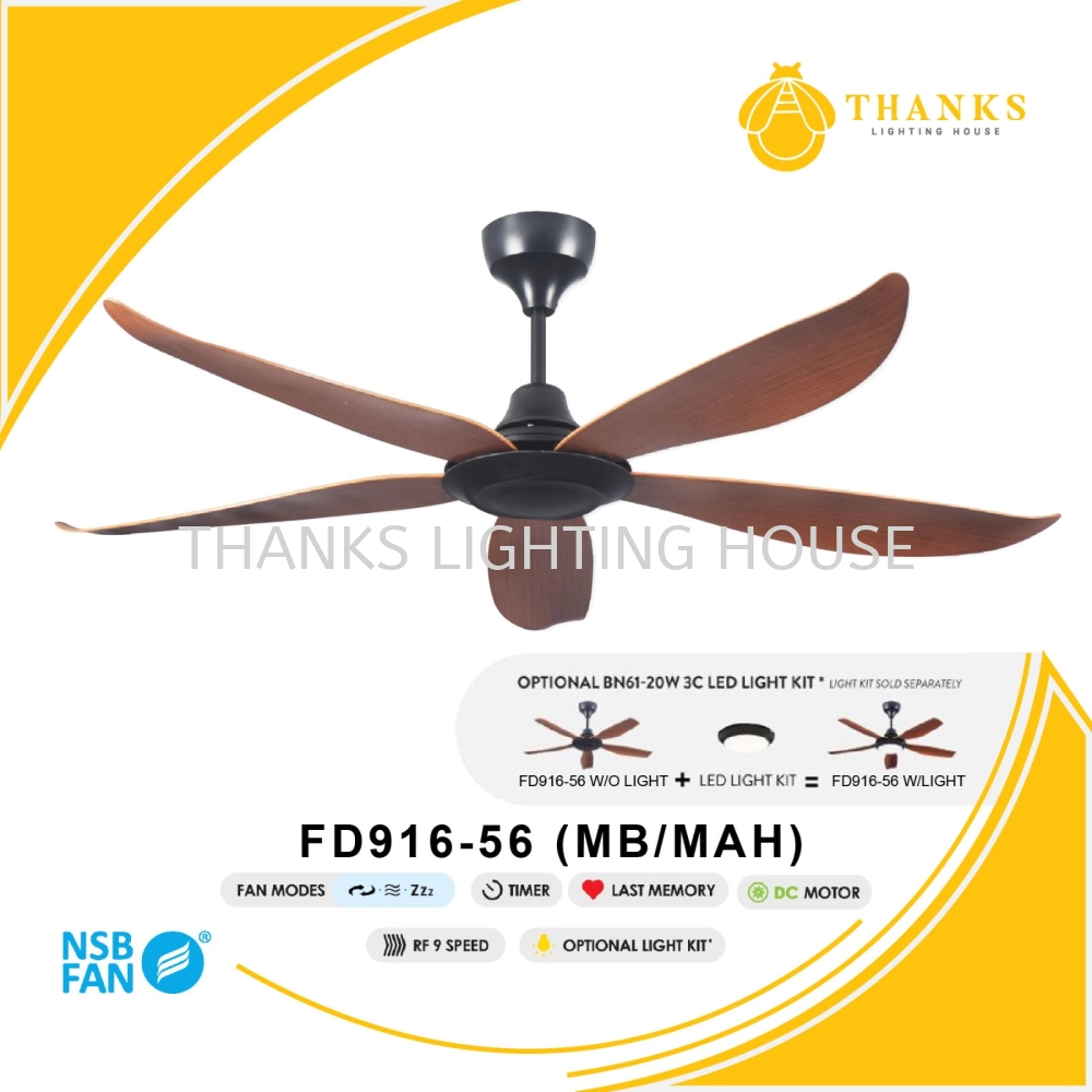 NSB FD916-56 (MB/MAH)-WITHOUT LIGHT CEILING FAN