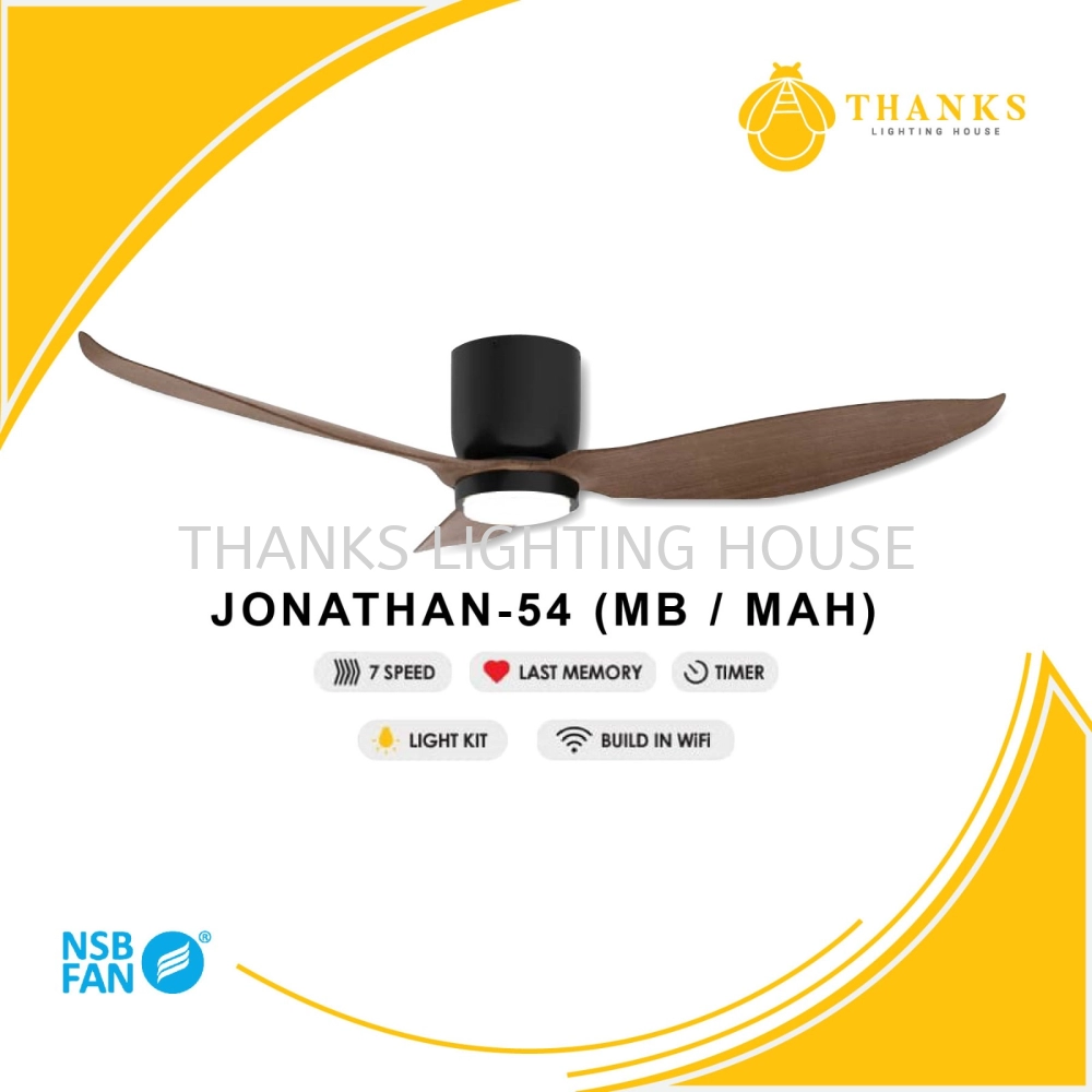 NSB JONATHAN 54 (MB/MAH)-WITH LIGHT CEILING FAN