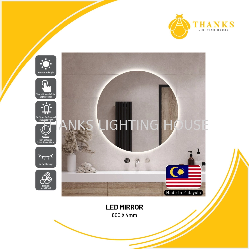 LED MIRROR LIGHT-ROUND (Frameless)