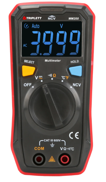 4000 Count Compact Digital Multimeter: CATIII 600V - (MM200) Digital Multimeters Triplett Test Equipment & Tools Test & Measurement Products Malaysia, Selangor, Kuala Lumpur (KL), Shah Alam Supplier, Suppliers, Supply, Supplies | LELab Sdn Bhd