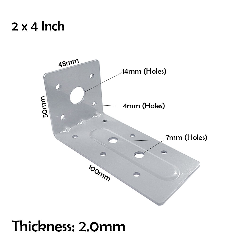 Roofing L Shape Bracket - Epoxy Silver