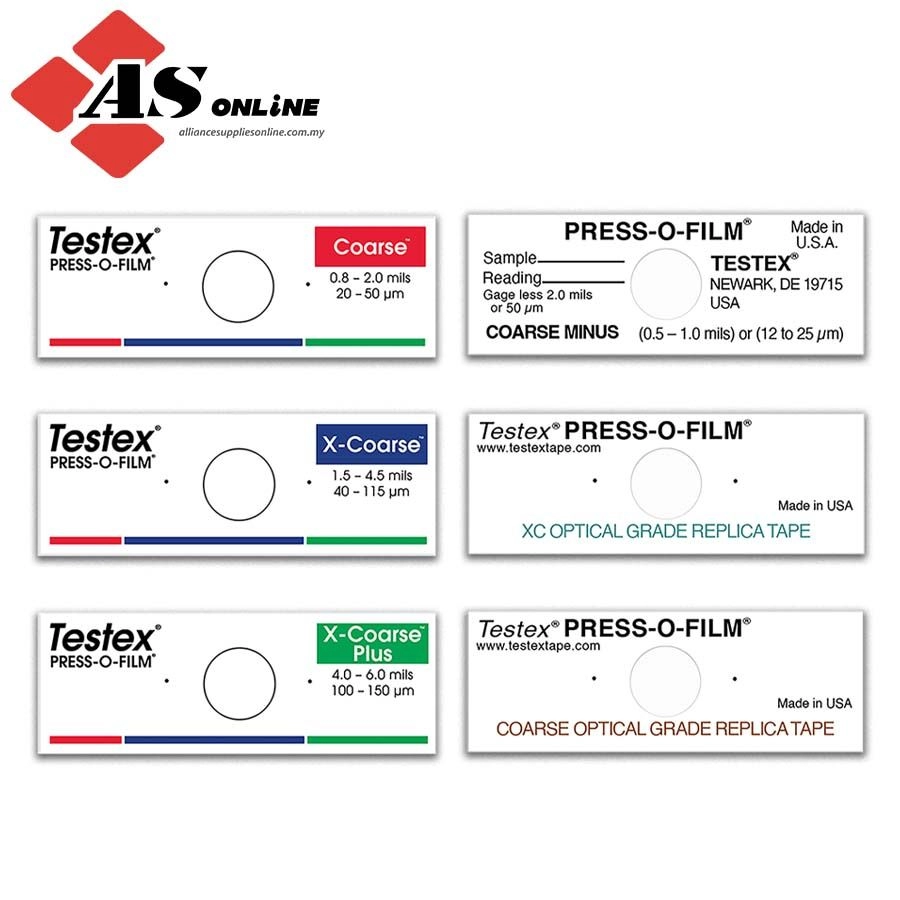 DEFELSKO Optical Grade Testex Press-O-Film Tape Grades / Model: RTXCOG