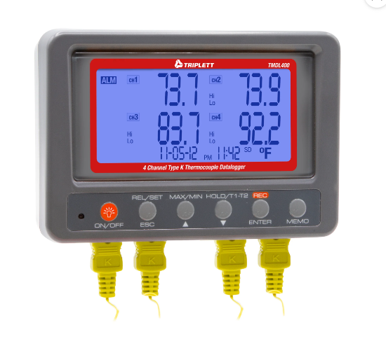 4 Channel Type K Thermocouple Datalogger (SD) - (TMDL400) New Products Triplett Test Equipment & Tools Test & Measurement Products Malaysia, Selangor, Kuala Lumpur (KL), Shah Alam Supplier, Suppliers, Supply, Supplies | LELab Sdn Bhd