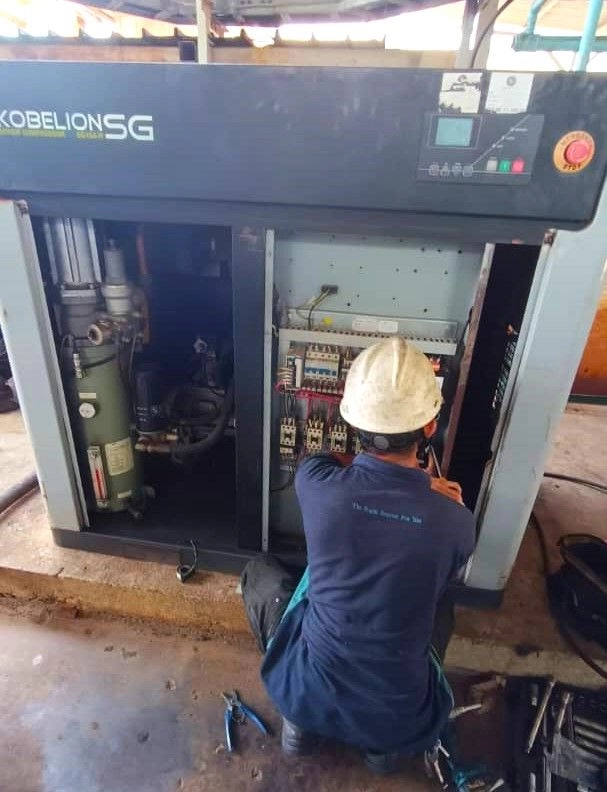 Troubleshoot & Repair for Kobelco Air Compressor : New Current Transformer Replacement