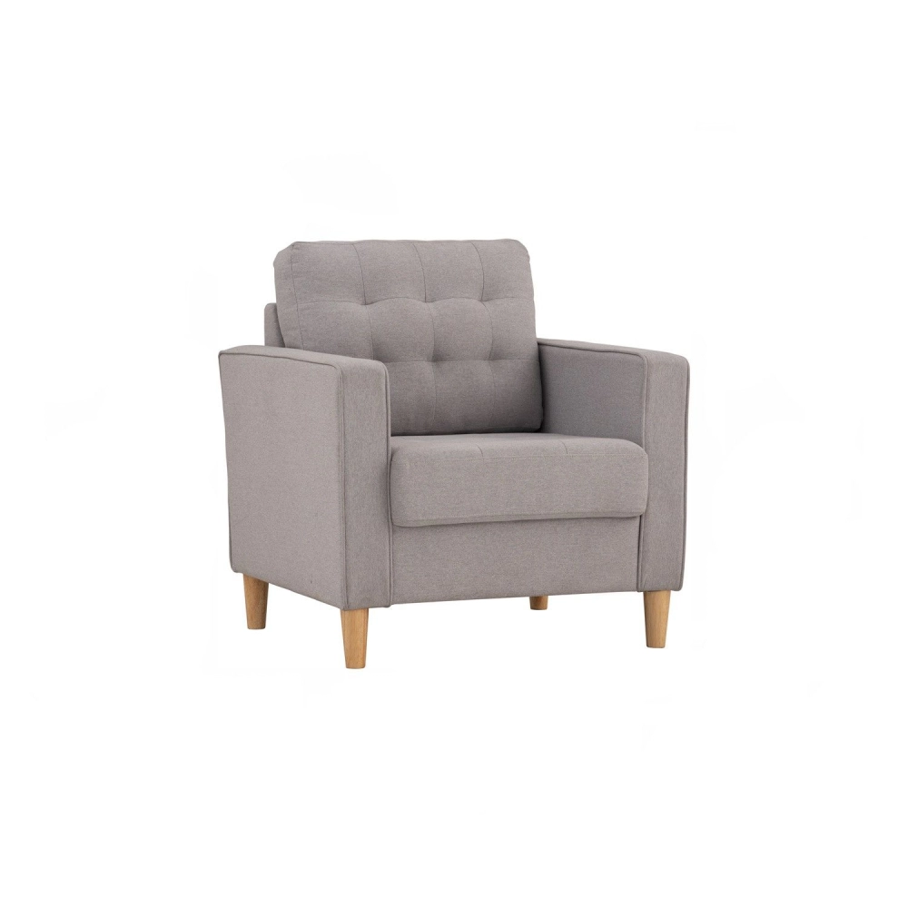 [Bundle Deal] Salvia 3 + 1 Seater Sofa (Grey) + Hirado TV Console (Walnut)