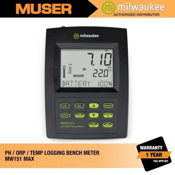 MW151 MAX pH/ORP/Temp Logging Bench Meter | Milwaukee by Muser pH Meter Milwaukee Kuala Lumpur (KL), Malaysia, Selangor, Sunway Velocity Supplier, Suppliers, Supply, Supplies | Muser Apac Sdn Bhd