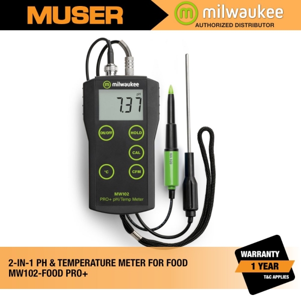 MW102-FOOD PRO+ 2-in-1 pH and Temperature Meter for Food | Milwaukee by Muser pH Meter Milwaukee Kuala Lumpur (KL), Malaysia, Selangor, Sunway Velocity Supplier, Suppliers, Supply, Supplies | Muser Apac Sdn Bhd