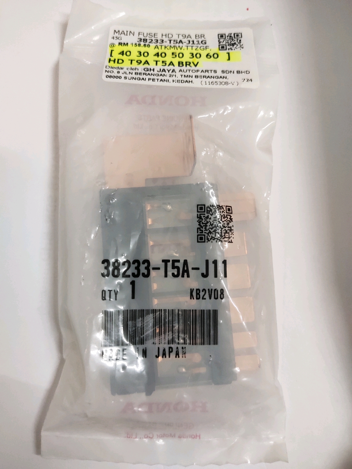 HONDA CITY T9A BRV T5A FUSE BLOCK 38233-T5A-J11