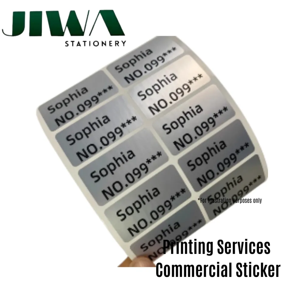 Commercial Sticker - Jiwa Stationery (M) Sdn Bhd JB, Johor Bahru, Malaysia