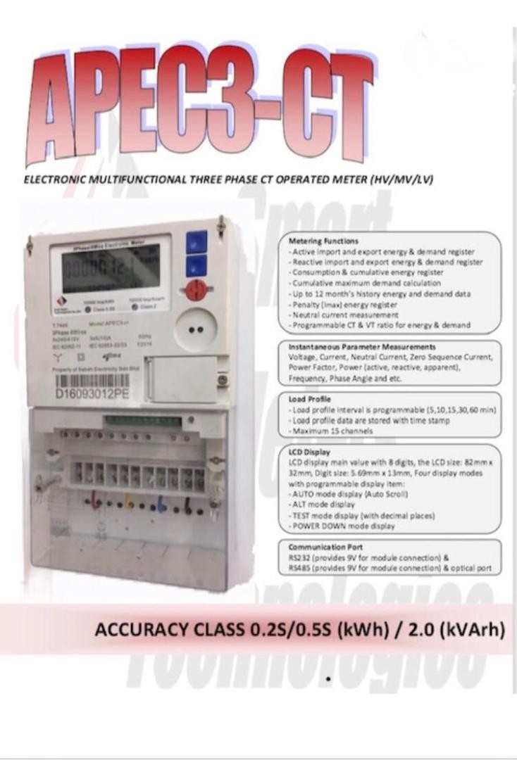 3phase CT/5A Digital kWh Meter (Sirim&TNB Approval)