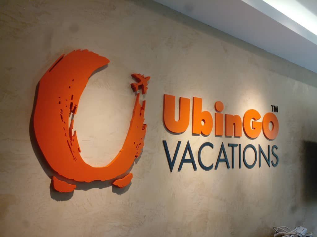 Indoor 3D company name and logo signage