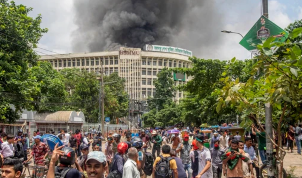 Bangladesh protests: PM Sheikh Hasina has left country – reports