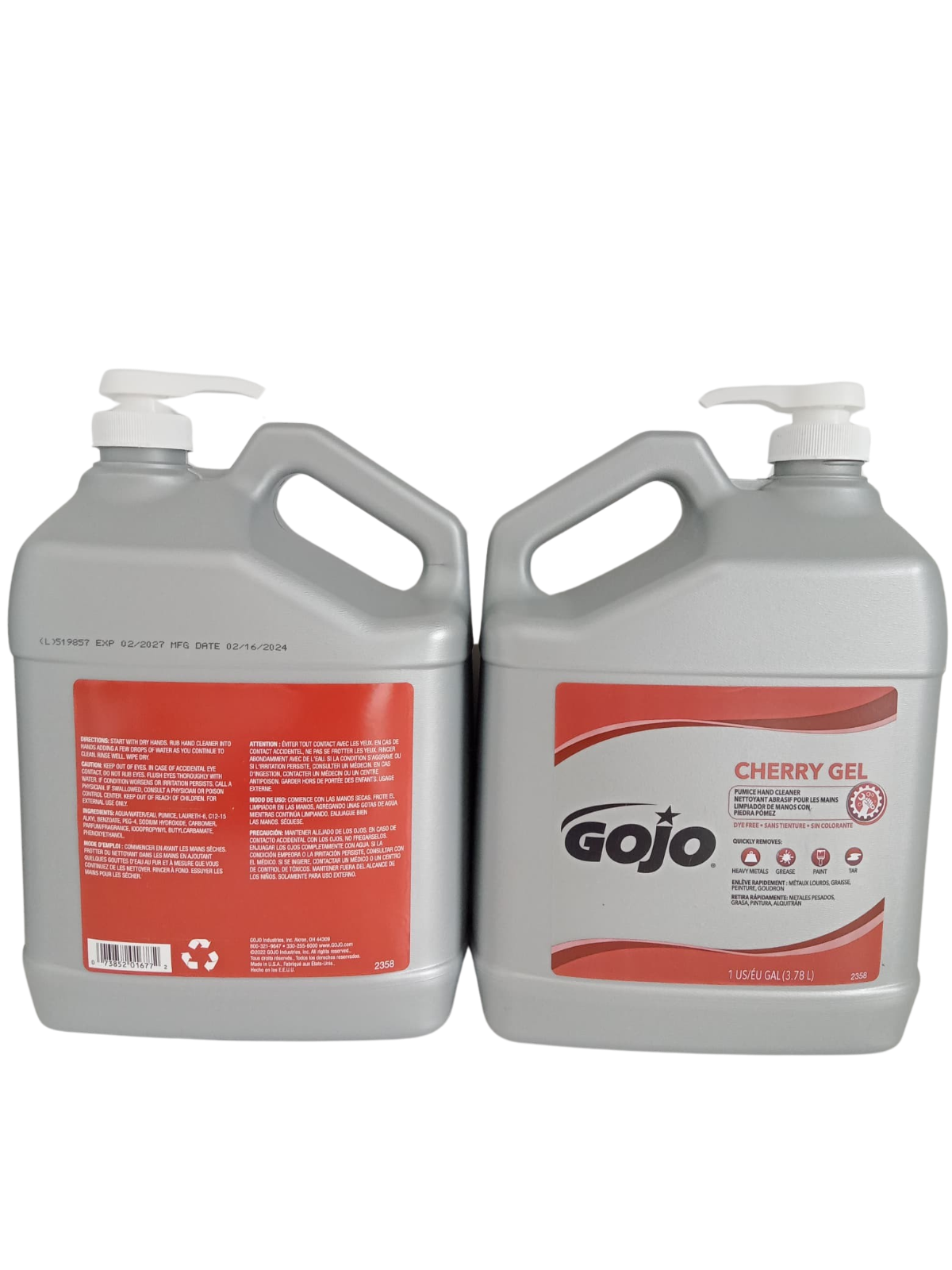 GOJO 2358-02 CHERRY GEL PUMICE HAND CLEANER