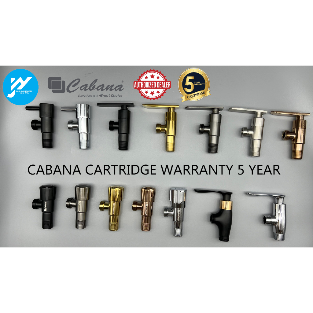 Authorize Dealer Cabana Kitchen & Bathroom SUS 304 Stainless Steel Slow Quarter Turn Angle Valve Warranty 5 Year