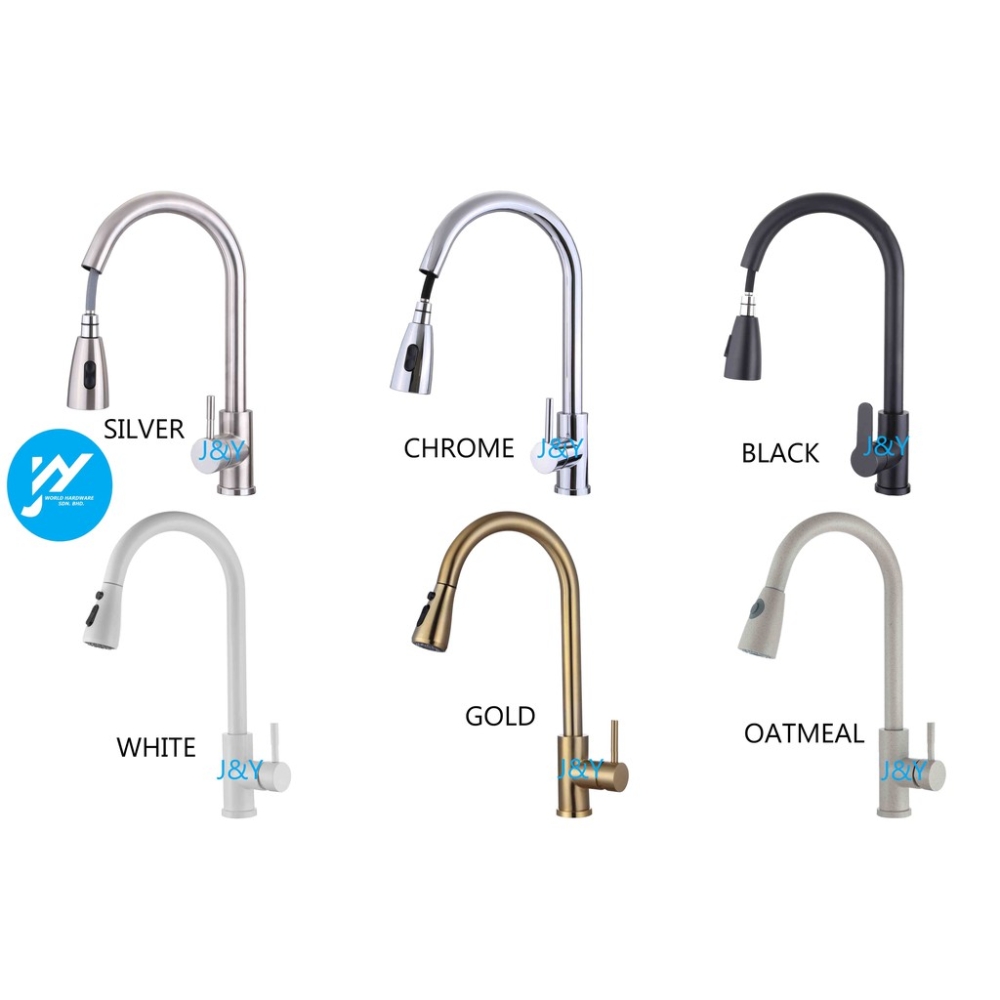 Kitchen 304 Stainless Steel Modern Tap Single Lever Pull Out Spray Faucet Premium Quality