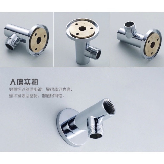 1/2 Joint Cross Bar Shower Arm Bracket Brass Holder Shower Head Mounting