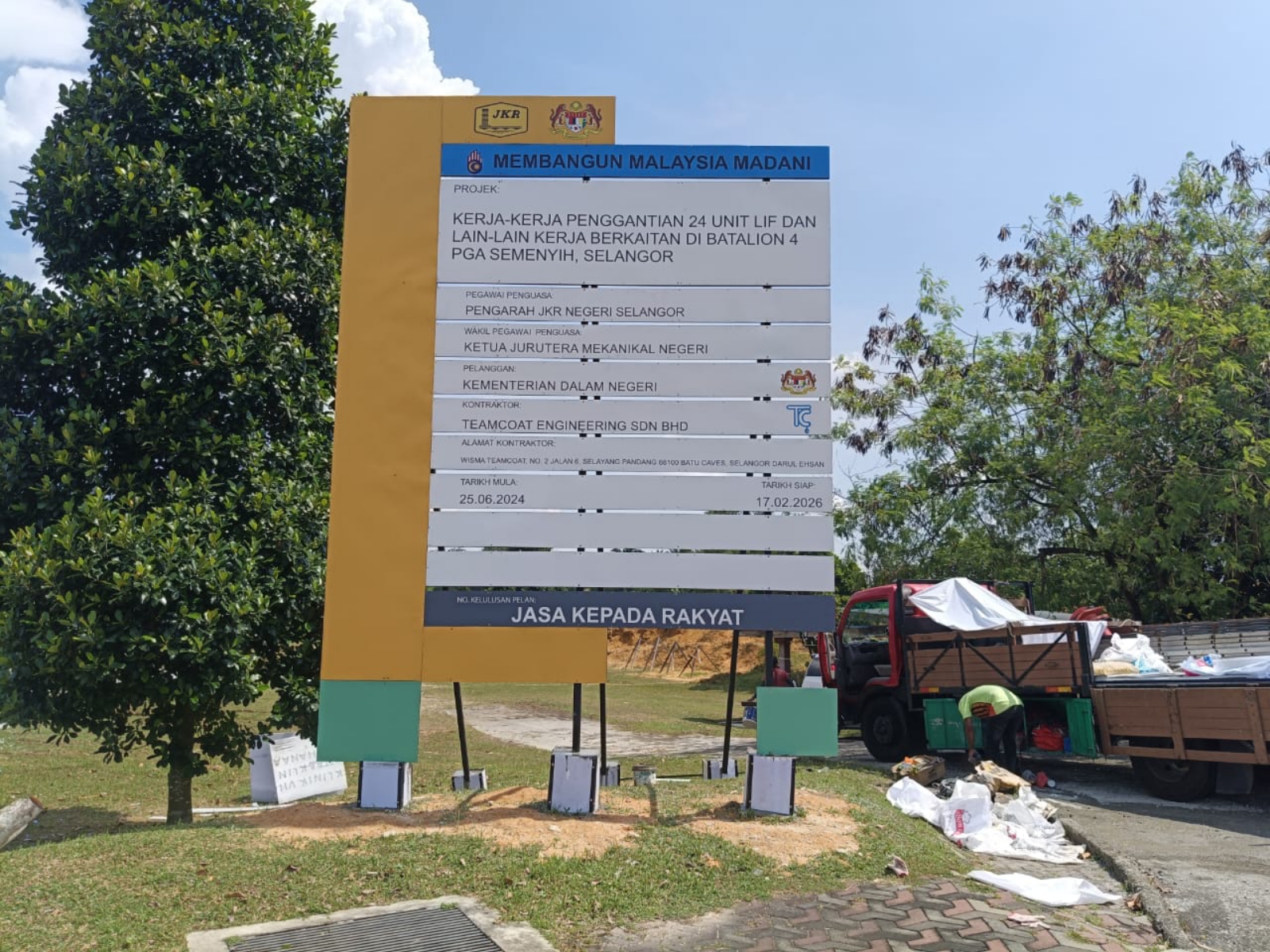 Construction JKR Project Signage Manufacturer At Klang Puchong Cheras Meru Pudu Kuala Lumpur 