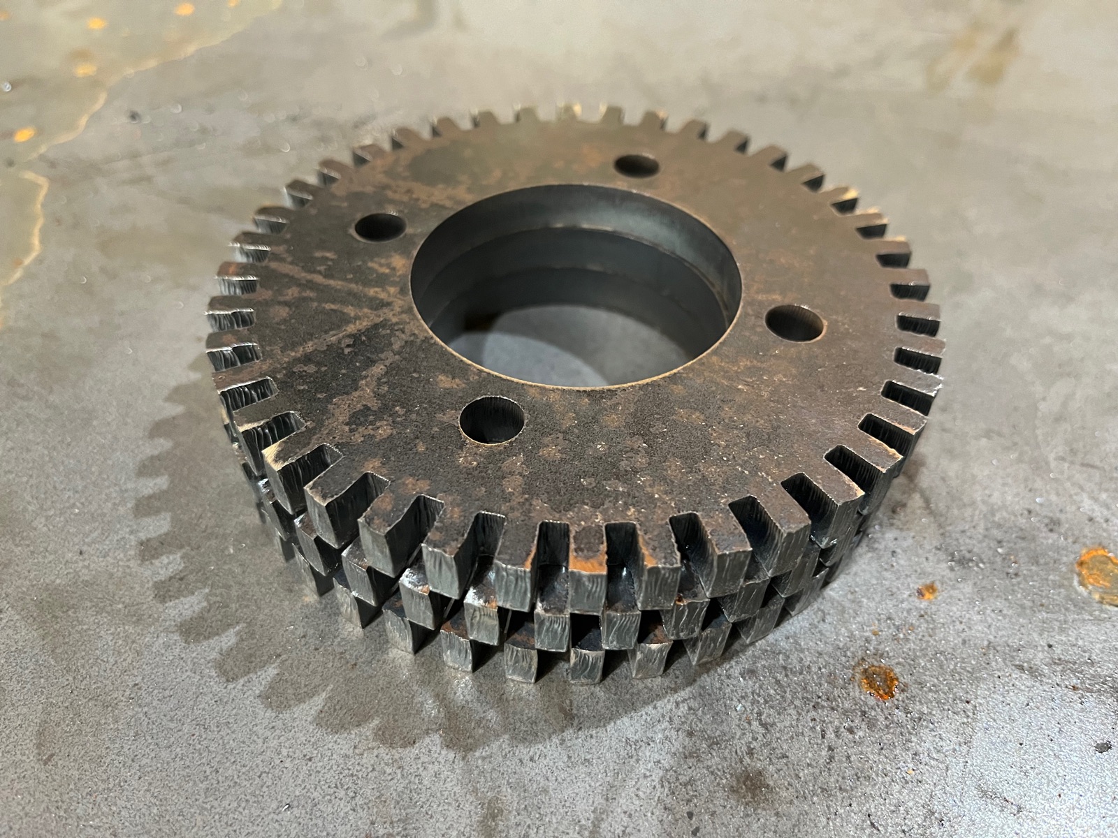 Ms Plate 6mm Laser Cut To Gear Shape