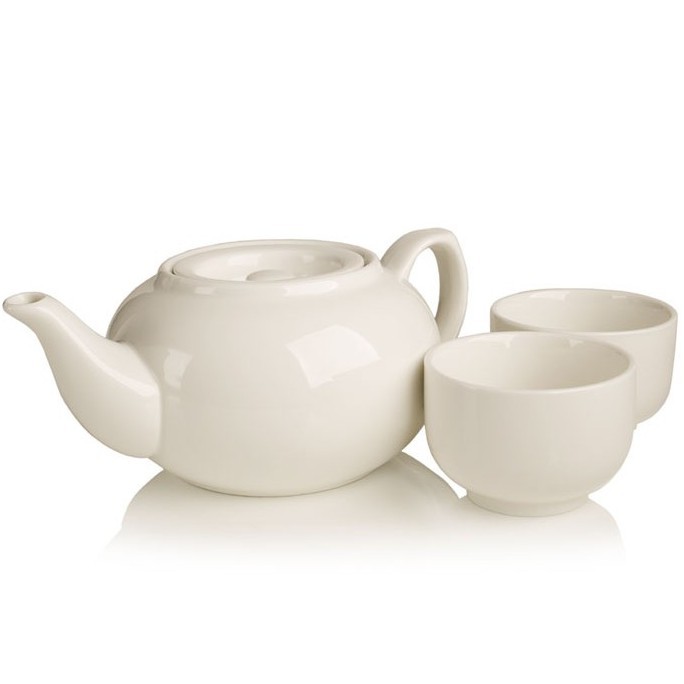 Pure White Ceramic Tea Pot