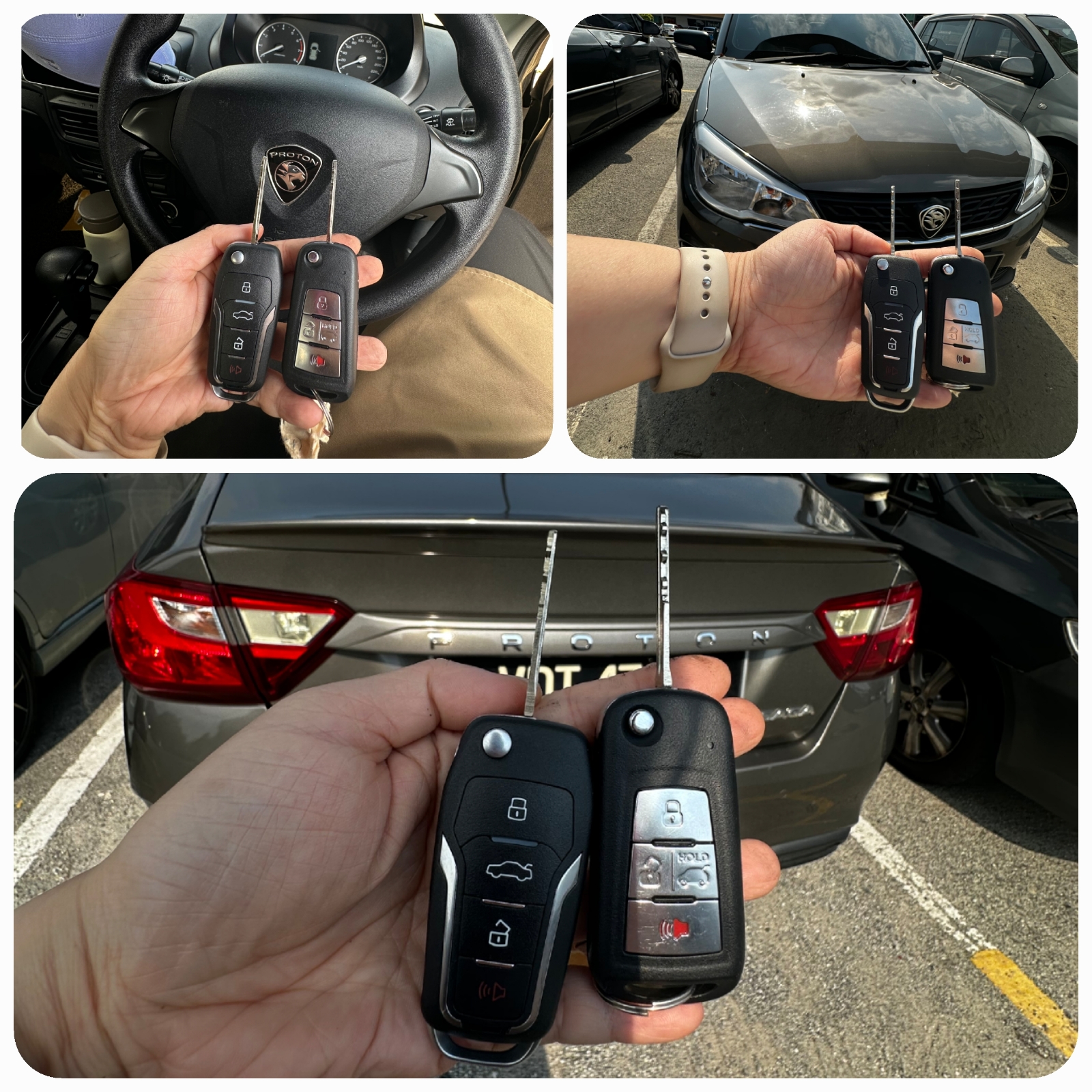 duplicate Proton saga car Flip key remote 