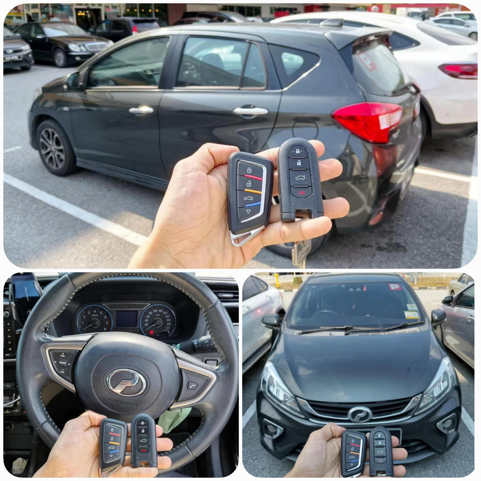 duplicate Perodua Myvi car keyless remote control 