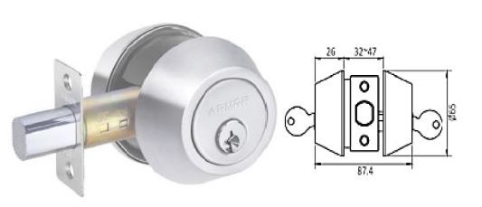 Double Key Deadbolt Lock