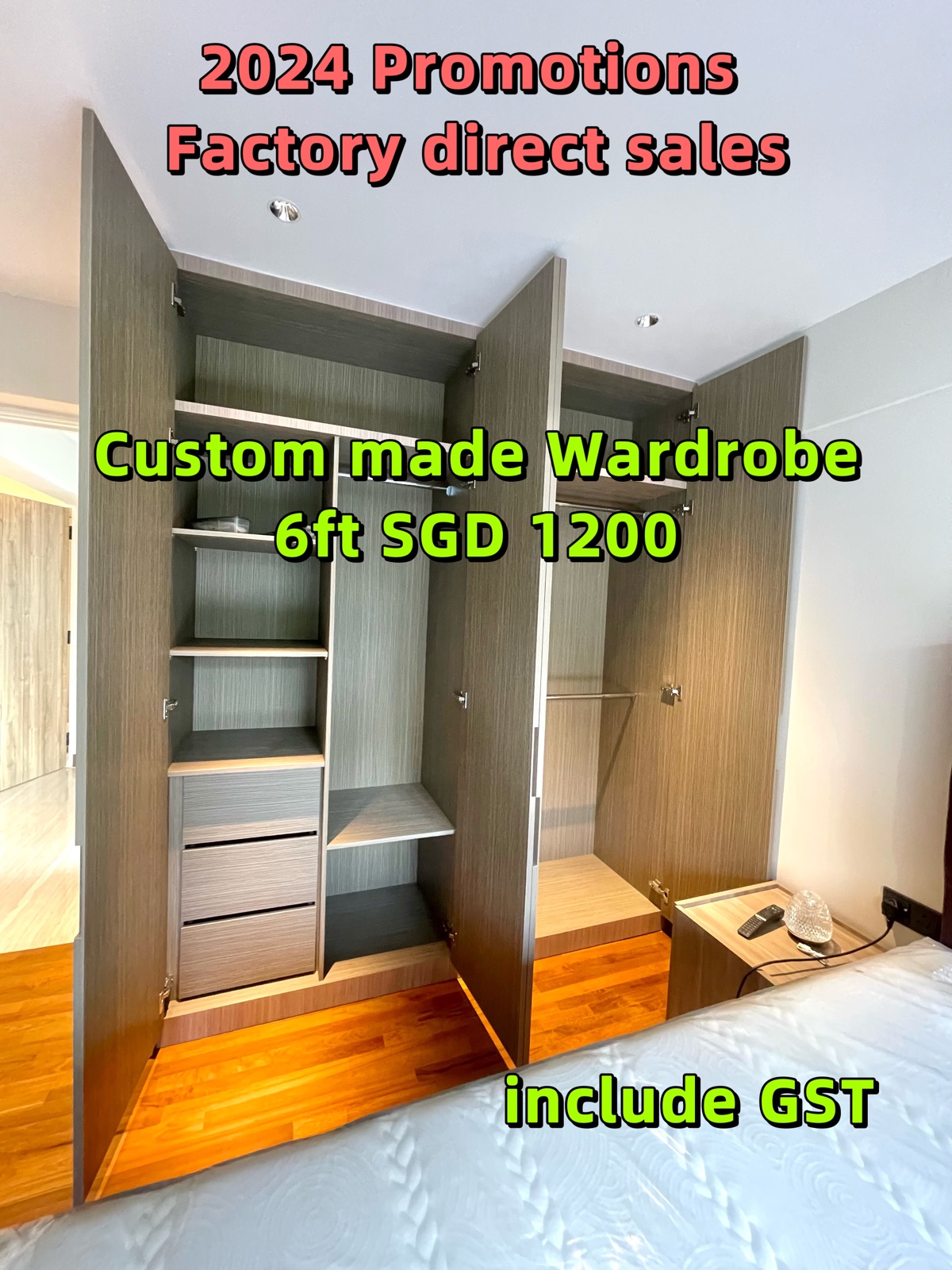 2024Promotions,HDB,BTO, Carpentry, custom made,kitchen,wardrobe 