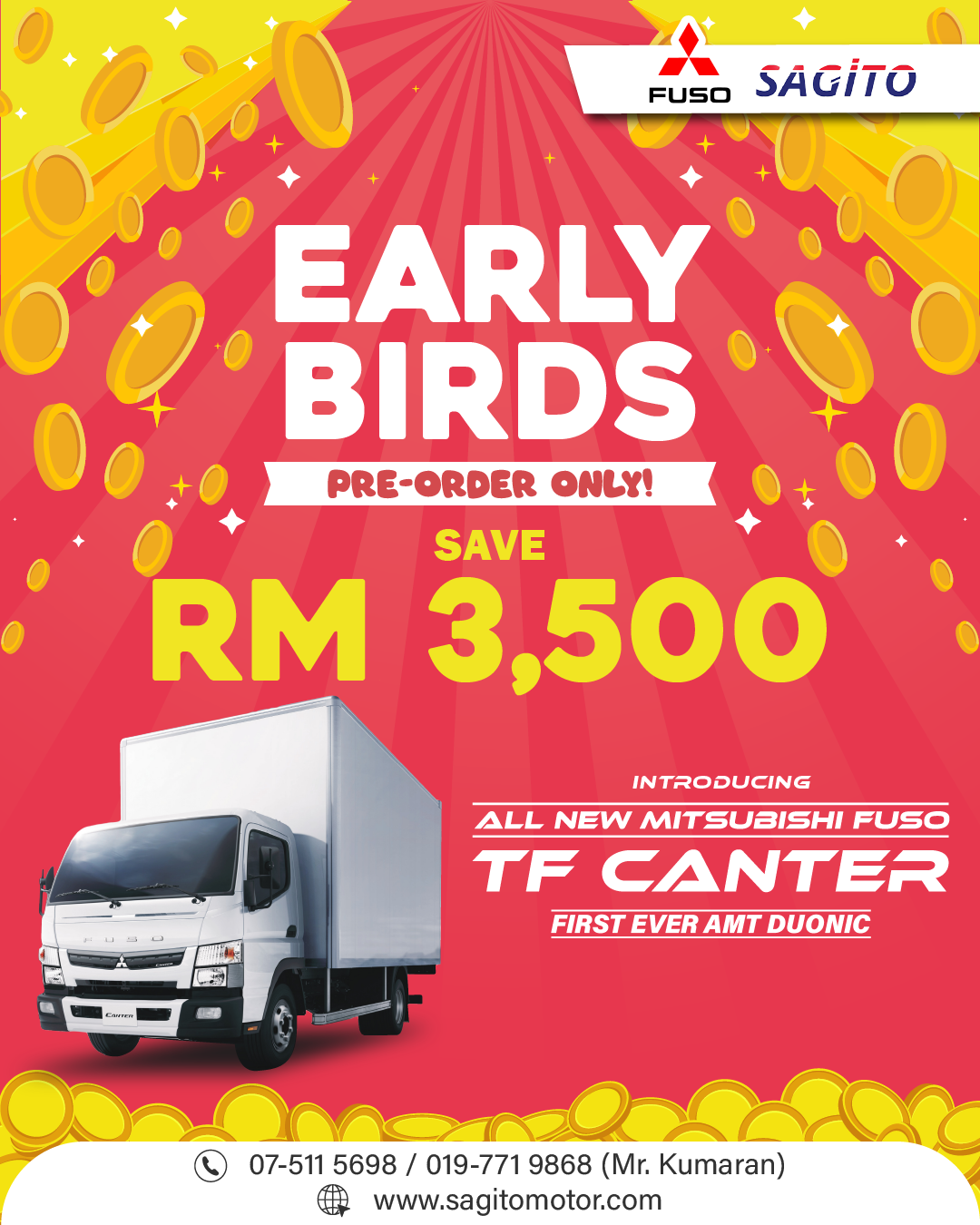 Pre-Order TF Canter Now and Save RM 3,500!