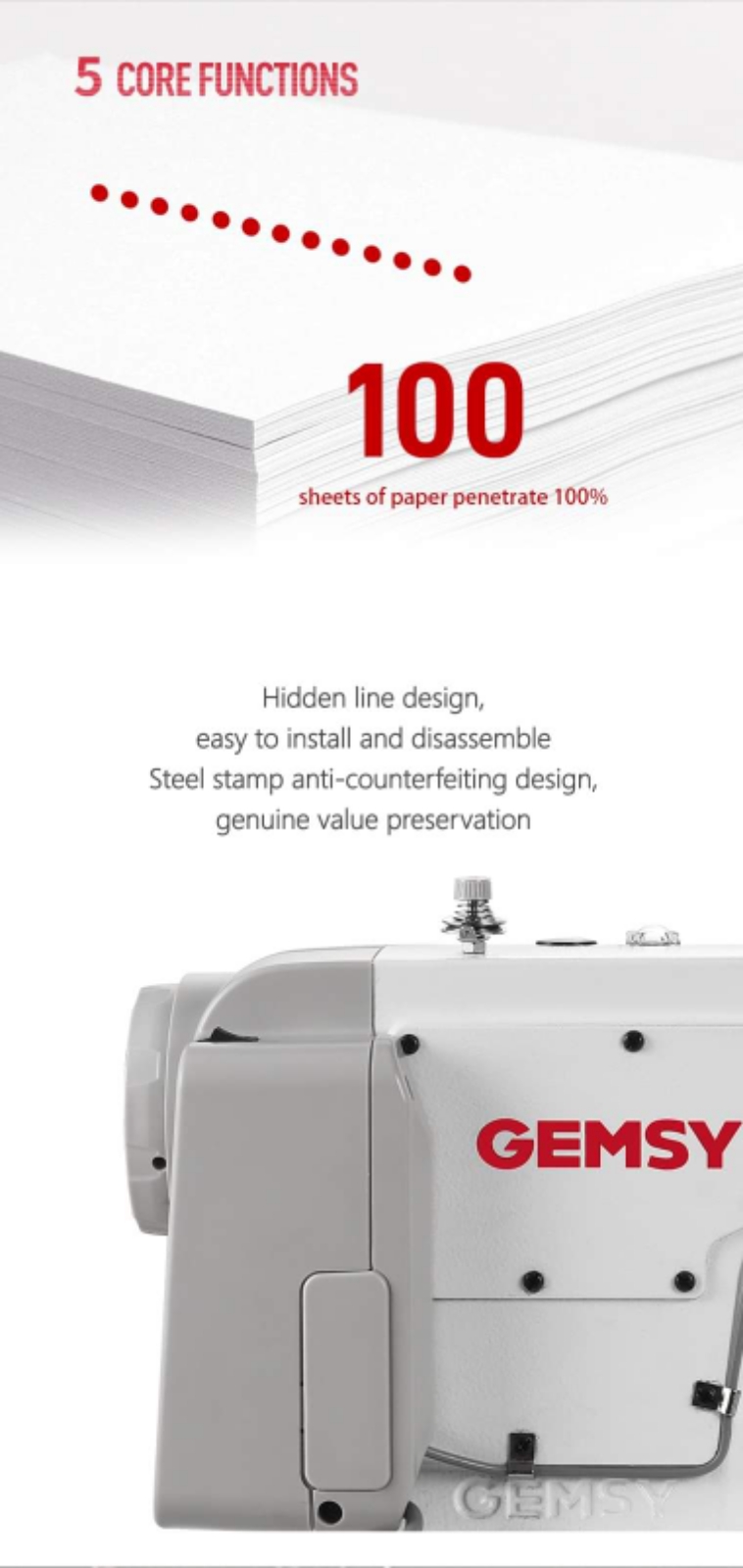 GEMSY HI SPEED SEWING MACHINE