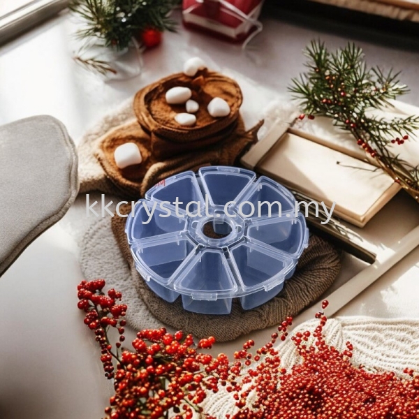 Beads Box, Plastic Portable Adjustable Jewellery Beads Box, Multi-grid transparent PP Beads Box, Round 10cm(Diameter) Portable Jewelry Beads Box Boxes / Pouches Kuala Lumpur (KL), Malaysia, Selangor, Klang, Kepong Wholesaler, Supplier, Supply, Supplies | K&K Crystal Sdn Bhd