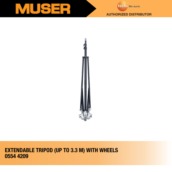 Extendable Tripod (Up to 3.3 m) with Wheels | Testo by Muser Accessories Testo Kuala Lumpur (KL), Malaysia, Selangor, Sunway Velocity Supplier, Suppliers, Supply, Supplies | Muser Apac Sdn Bhd