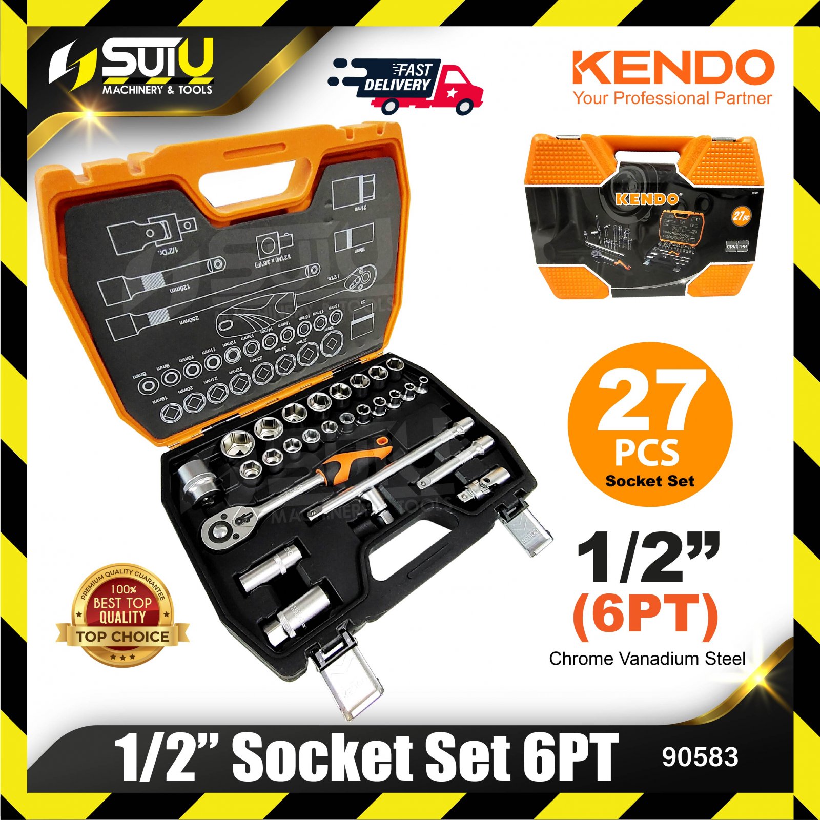 KENDO 90583 / KTS-90583 / KTS90583 27PCS 1/2