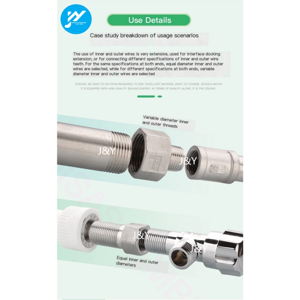 SUS 304 Connector Extension Plumbing Fitting Water Pipe Thread Joint ...