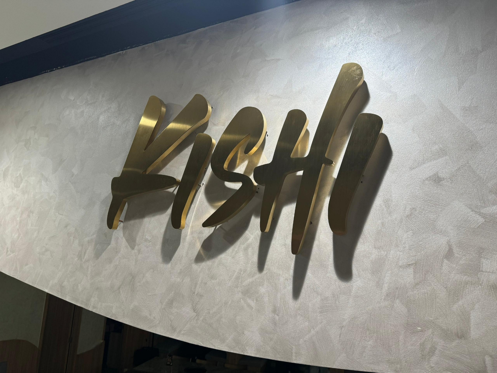 Cafe Indoor Stainless Steel Gold Hairline 3D Lettering Signage Manufacturer At Subang Jaya Pudu Rawang Dengkil Cheras Hulu Langat Kepong Kuala Lumpur 
