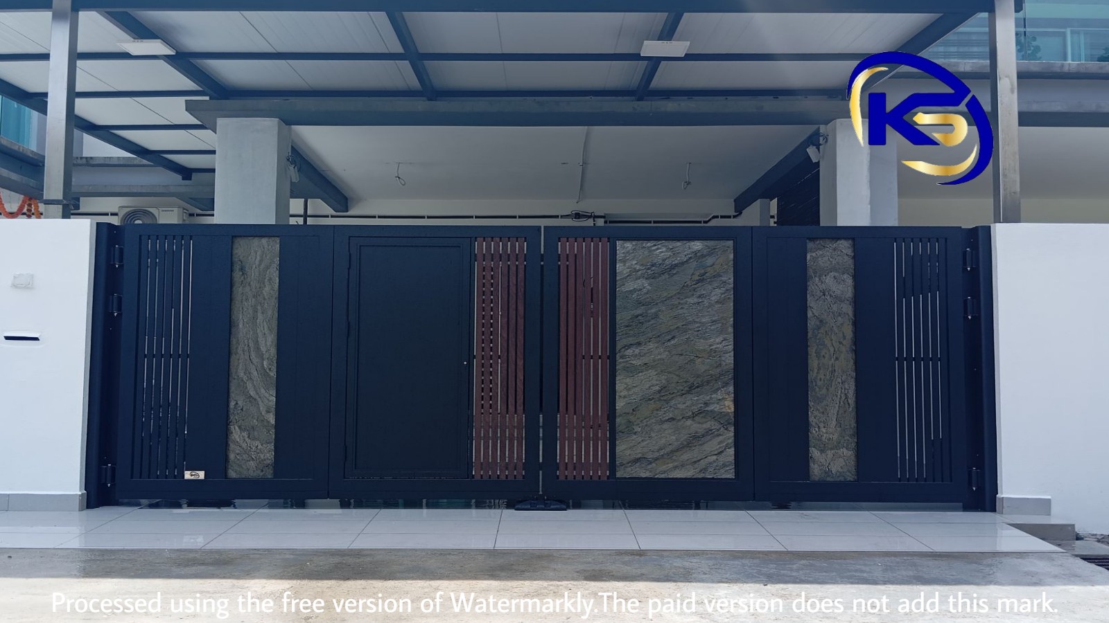 pc trackless folding gate , taman sinar 1 , bagan serai perak