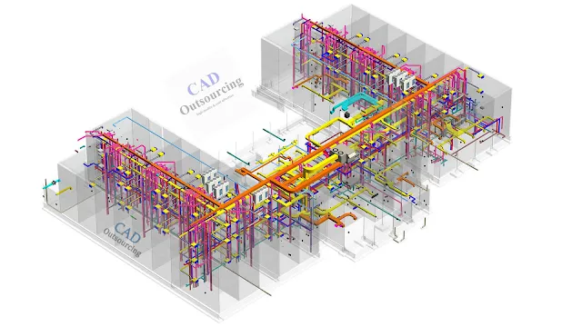 Illustration of Energy-Efficient Commercial Plumbing Systems