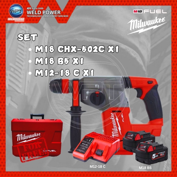 M18 FUEL™ SDS-Plus Hammer (3 Mode) M18 FUEL (Set) Milwaukee Power Tools Penang, Malaysia, Butterworth Supplier, Distributor, Supply, Supplies | Weld Power Technology & Machinery Sdn Bhd