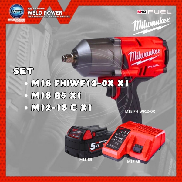 M18 FUEL™ 1/2" High Torque Impact Wrench M18 FUEL (Set) Milwaukee Power Tools Penang, Malaysia, Butterworth Supplier, Distributor, Supply, Supplies | Weld Power Technology & Machinery Sdn Bhd