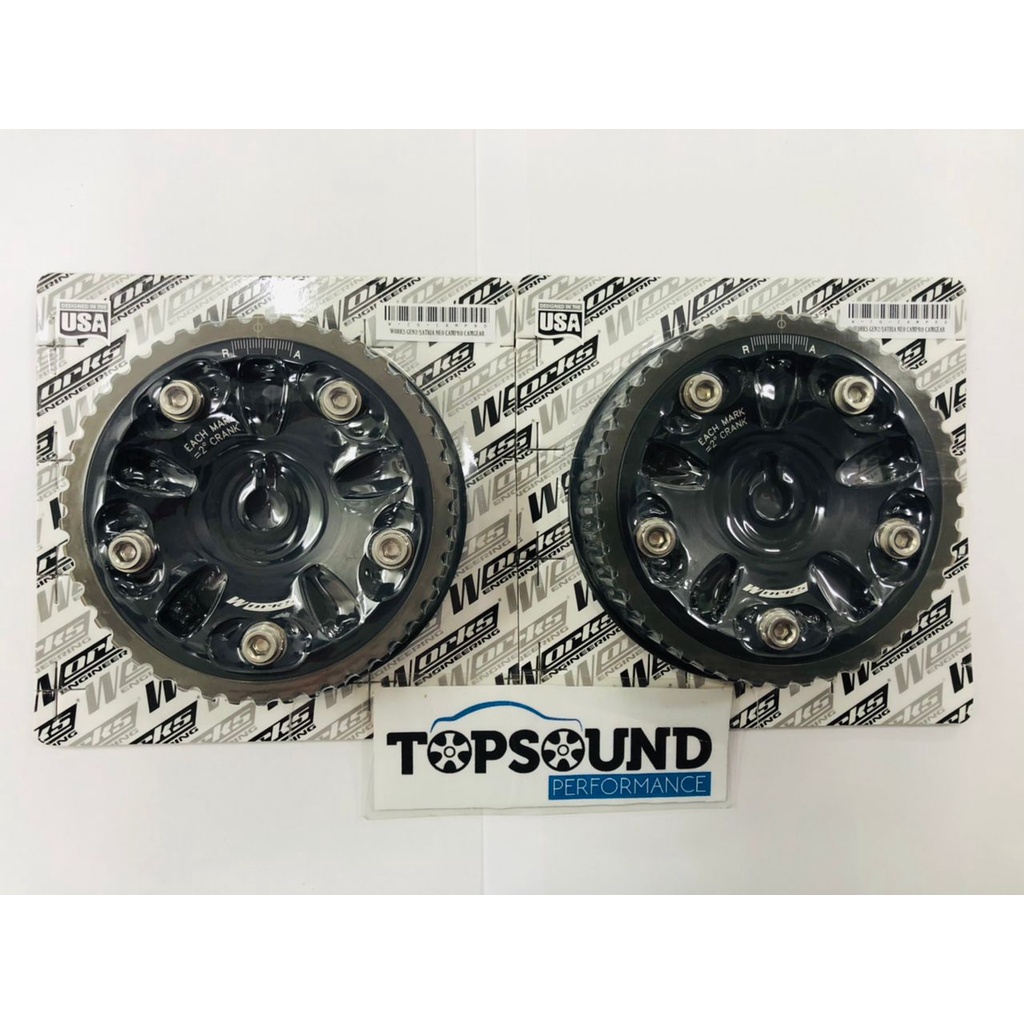 Works Engineering Adjustable Cam Pulley for Proton Campro / Satria Neo / Persona / New Saga (2 pcs) / Saga VVT (1PC)